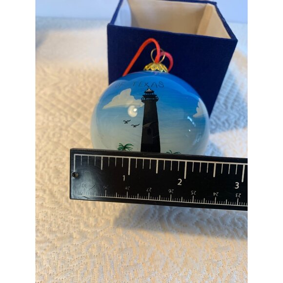 Vintage Beechcombers Lighthouse Gulf Coast Glass Ornament with Box - Picture 10 of 10